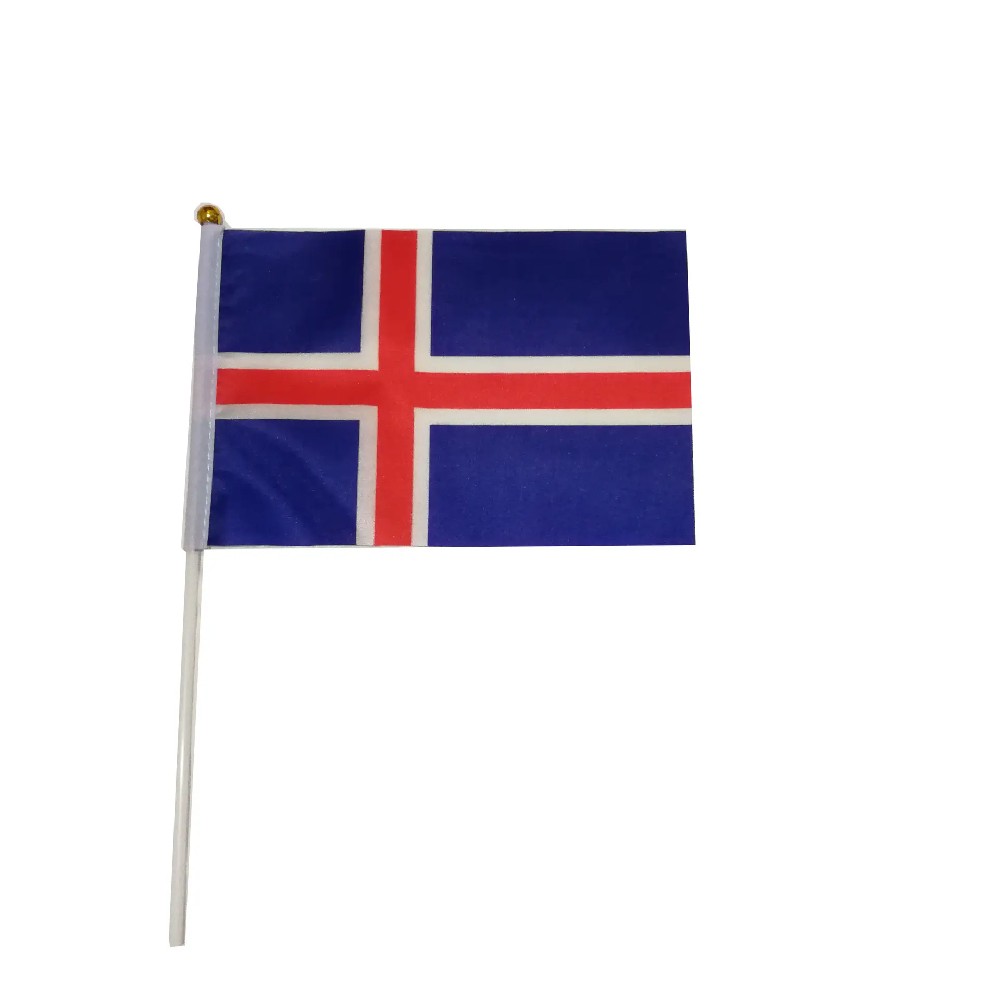 Iceland Hand Flag